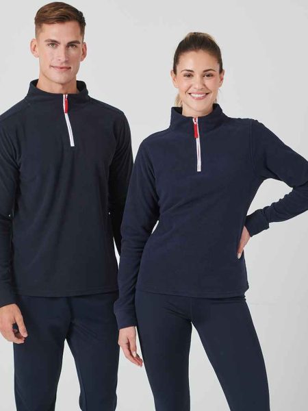 Finden + Hales Zip Neck Piped Micro Fleece