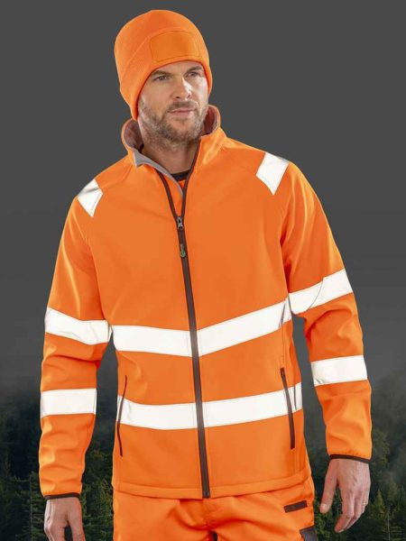 Result Recycled Printable Safety Soft Shell Jacket